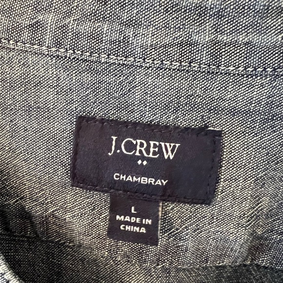 J Crew Chambray Long Sleeve Button Up Shirt - Picture 3 of 6